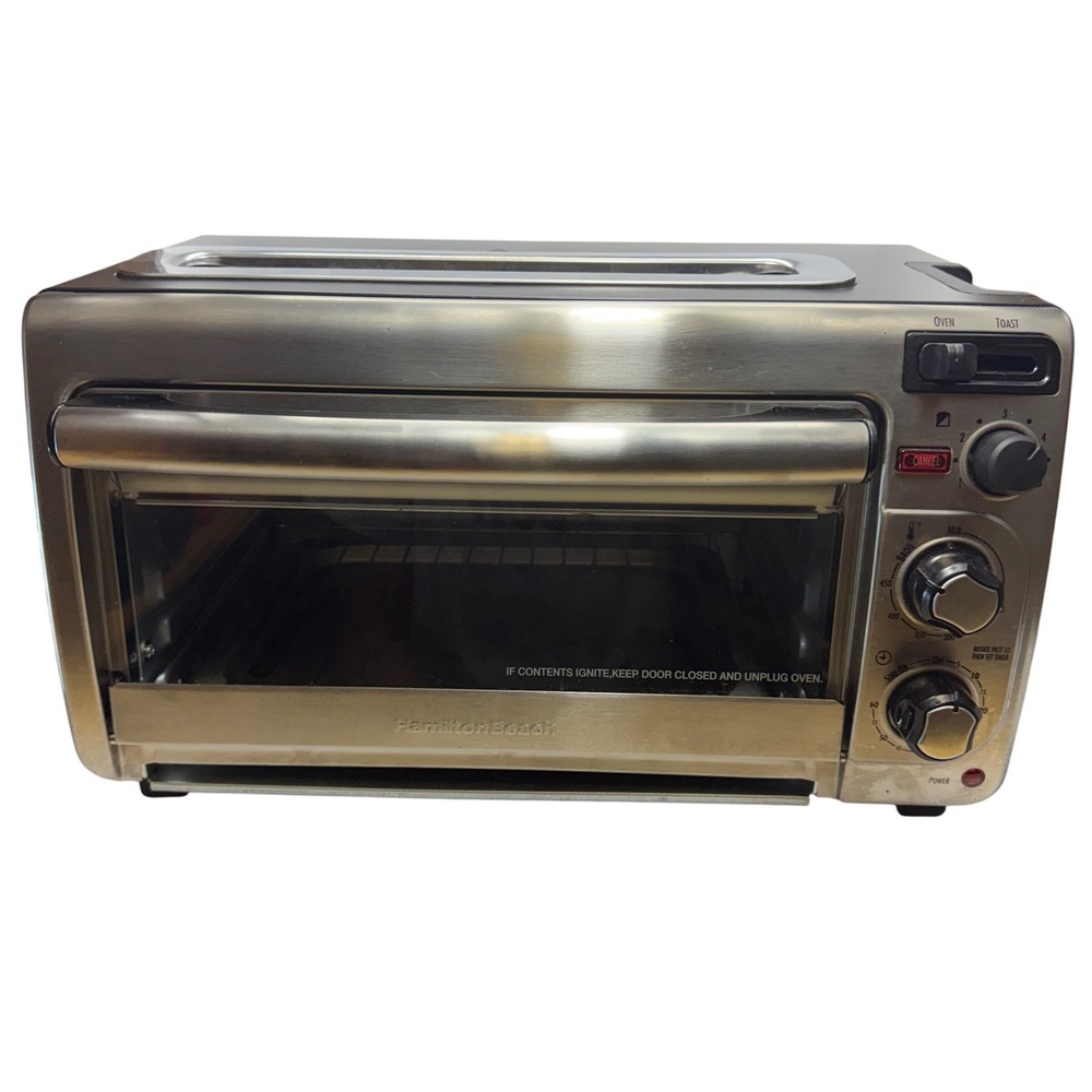 Hamilton Beach 2-in-1 Oven Toaster Silver Black 31156 Countertop
